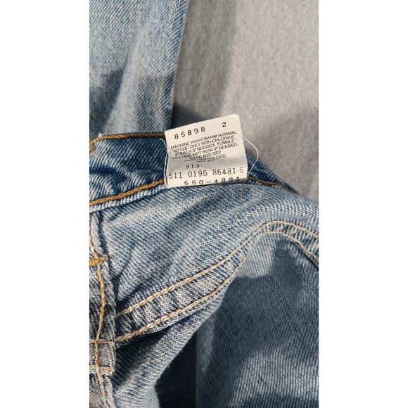 Levi’s 550 Relaxed Fit Jeans 32x32 Light Wash Tapered Leg Vintage Blank Red Tab - Picture 6 of 8